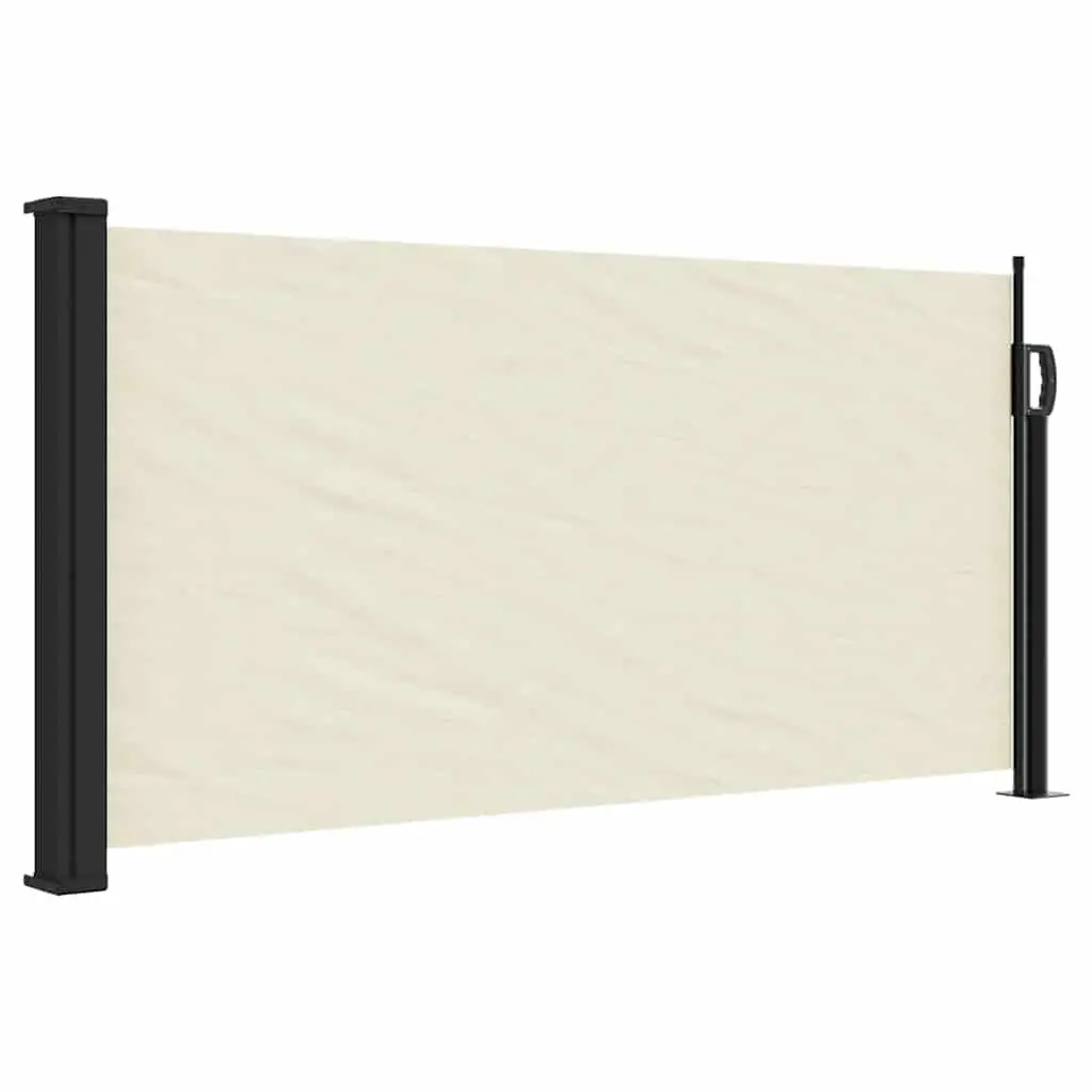 Retractable Side Awning Privacy Screen 100 x 300 cm Cream Outdoor Balcony Terrace Patio