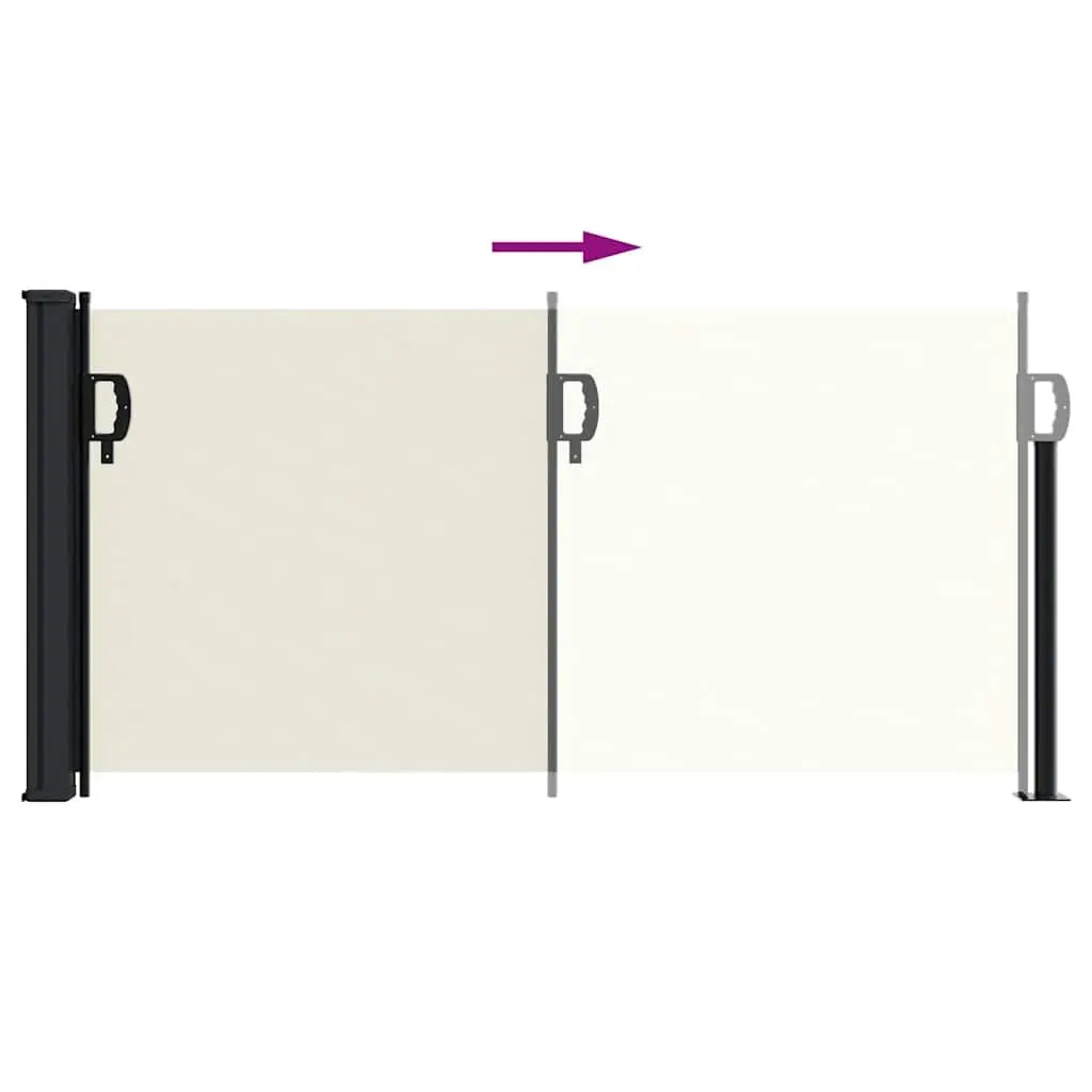 Retractable Side Awning Privacy Screen 100 x 300 cm Cream Outdoor Balcony Terrace Patio