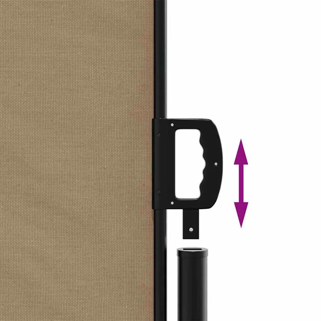 Retractable Side Awning Outdoor Privacy Screen 100 x 300 cm Taupe