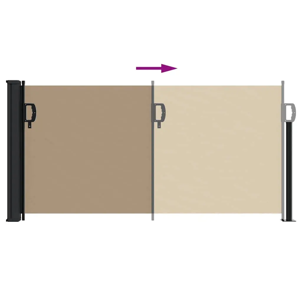Retractable Side Awning Outdoor Privacy Screen 100 x 300 cm Taupe