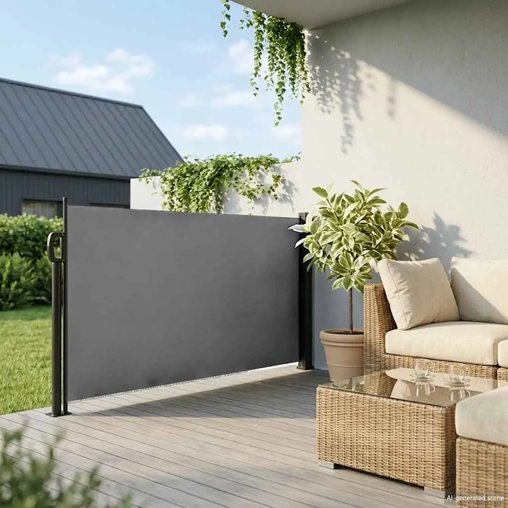 Retractable Side Awning Privacy Shade 100x300cm Anthracite