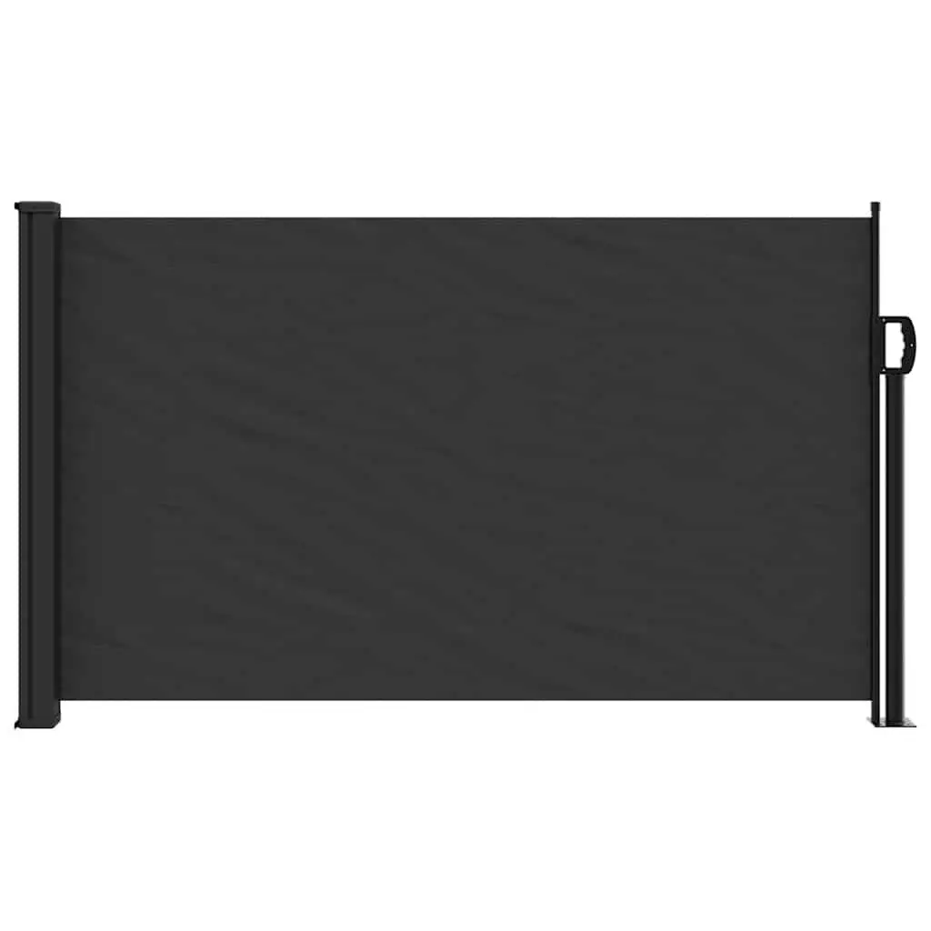 Retractable Side Awning Outdoor Privacy Screen 117x300cm Black