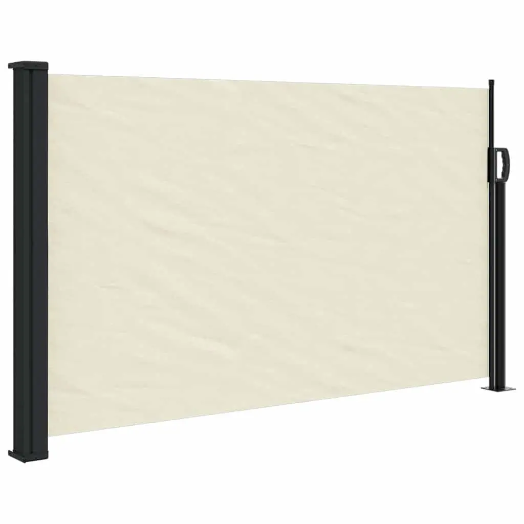 Retractable Side Awning Privacy Screen 117x300cm Cream Garden Patio Balcony