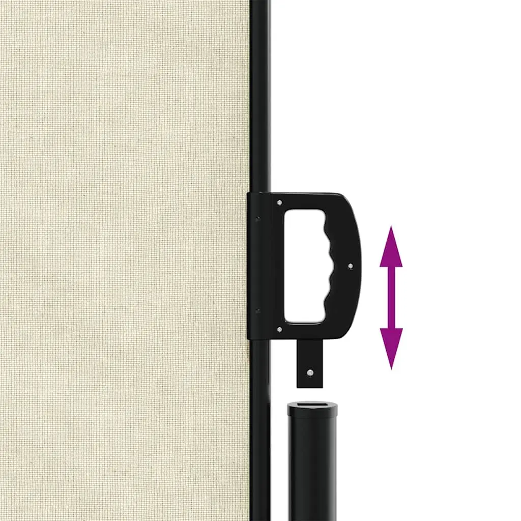 Retractable Side Awning Privacy Screen 117x300cm Cream Garden Patio Balcony