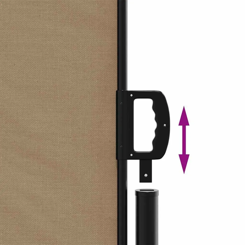 Retractable Side Awning Privacy Screen Outdoor Garden Patio Balcony 117x300cm Taupe
