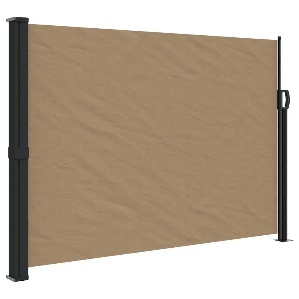 Retractable Side Awning Privacy Screen 140x300cm Taupe Garden Patio Balcony