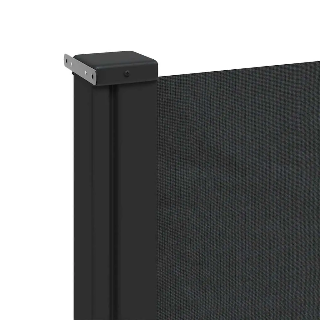 Retractable Side Awning Privacy Screen 160x300 cm Black Outdoor Garden Patio