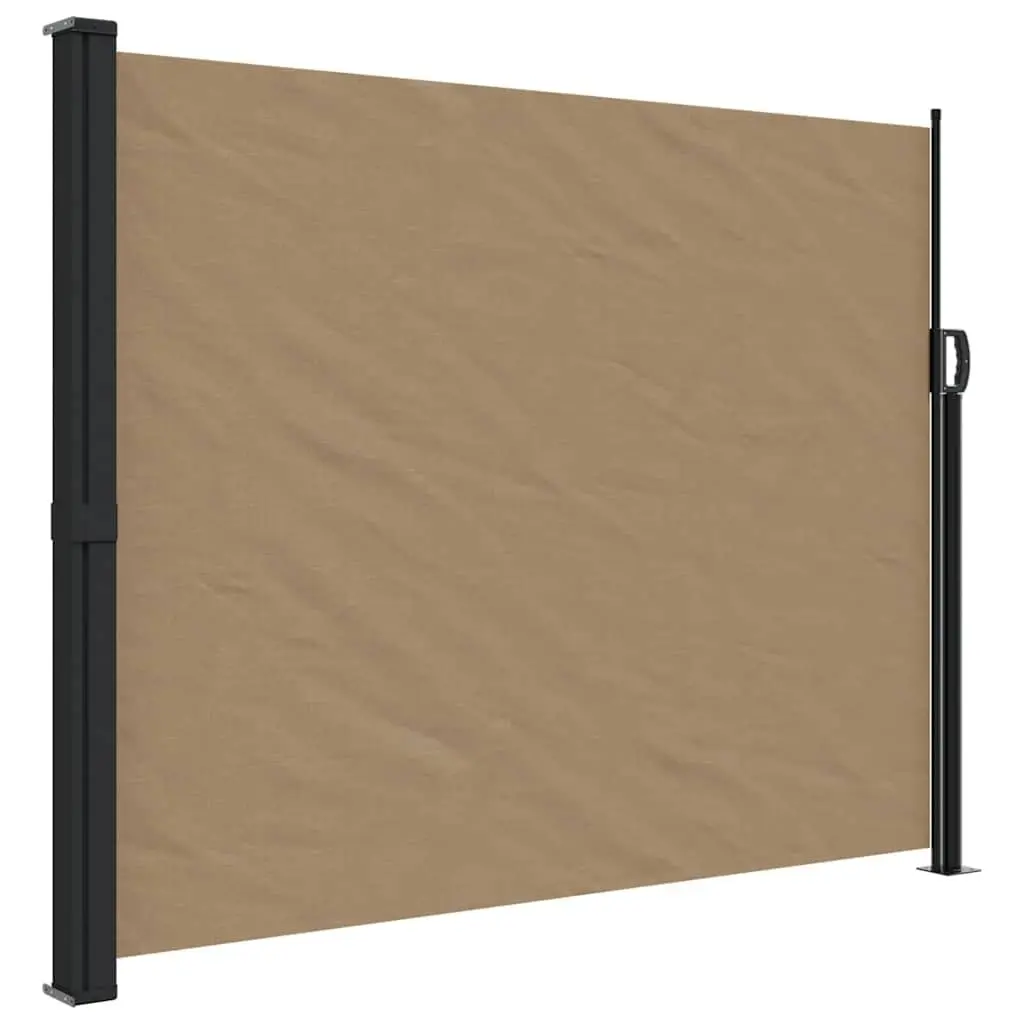 Retractable Side Awning Privacy Screen 160x300cm Taupe Outdoor Garden