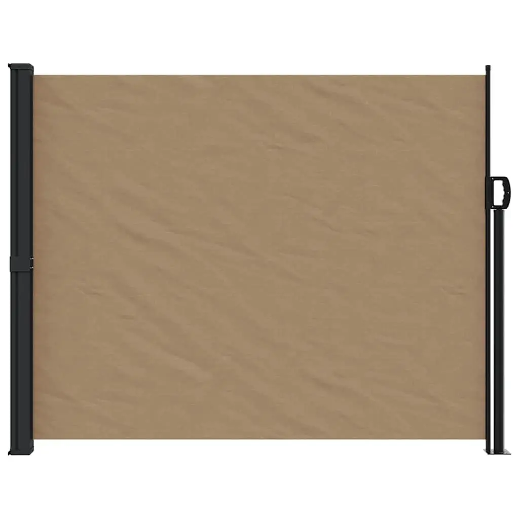 Retractable Side Awning Privacy Screen 160x300cm Taupe Outdoor Garden