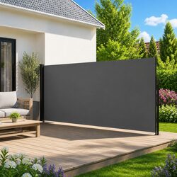 Reliable Retractable Side Awning in Anthracite 160x300cm