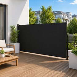 Dependable Retractable Side Awning 180x300cm Black