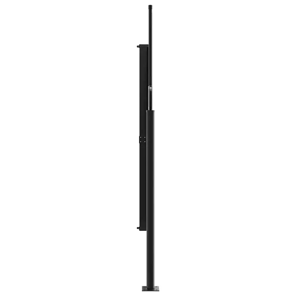 Retractable Side Awning Outdoor Privacy Screen 180x300cm Black