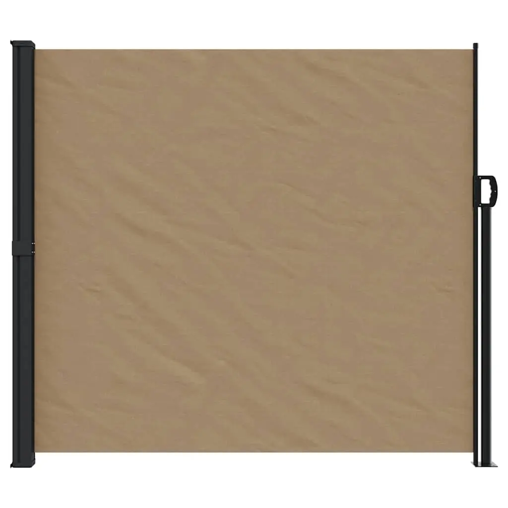 Garden Privacy Screen Retractable Awning Taupe 180x300cm for Balcony Patio Terrace