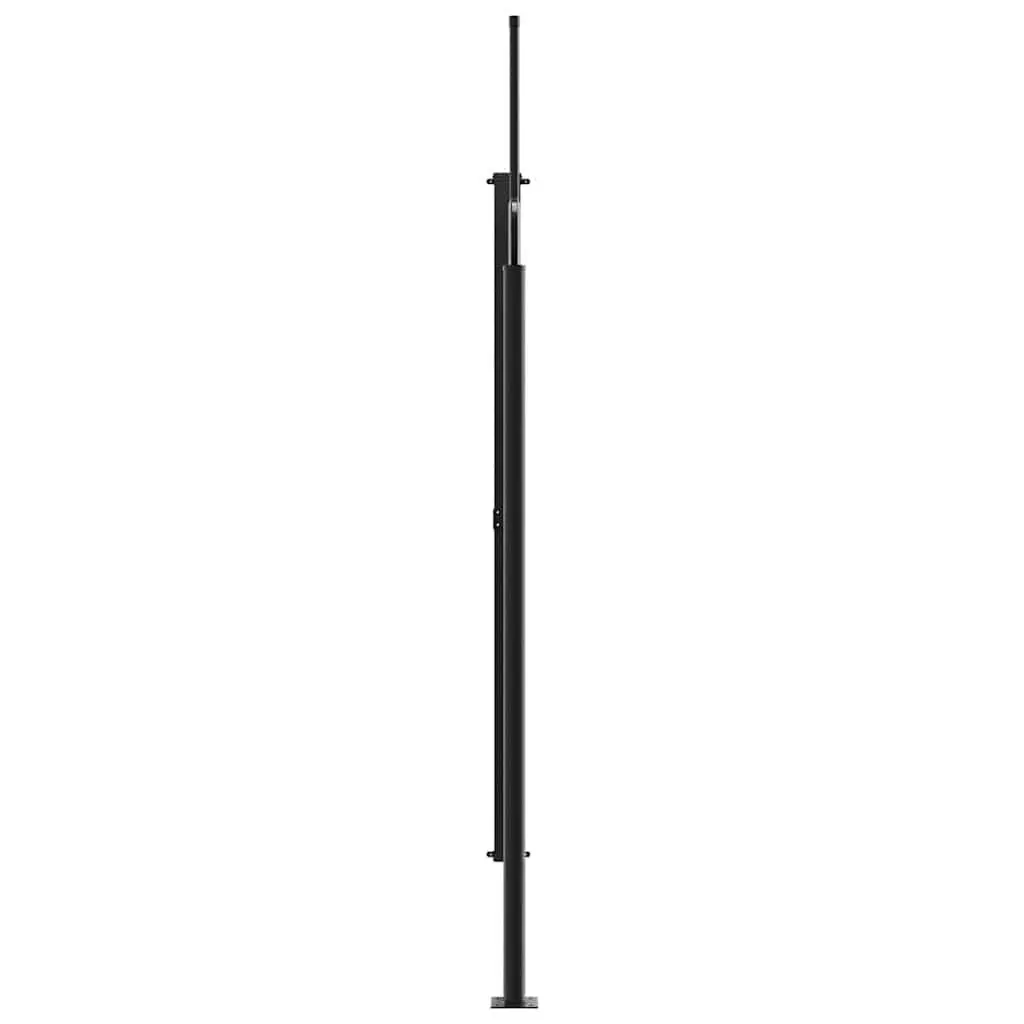 Retractable Side Awning Garden Privacy Screen 200x300cm Black Outdoor