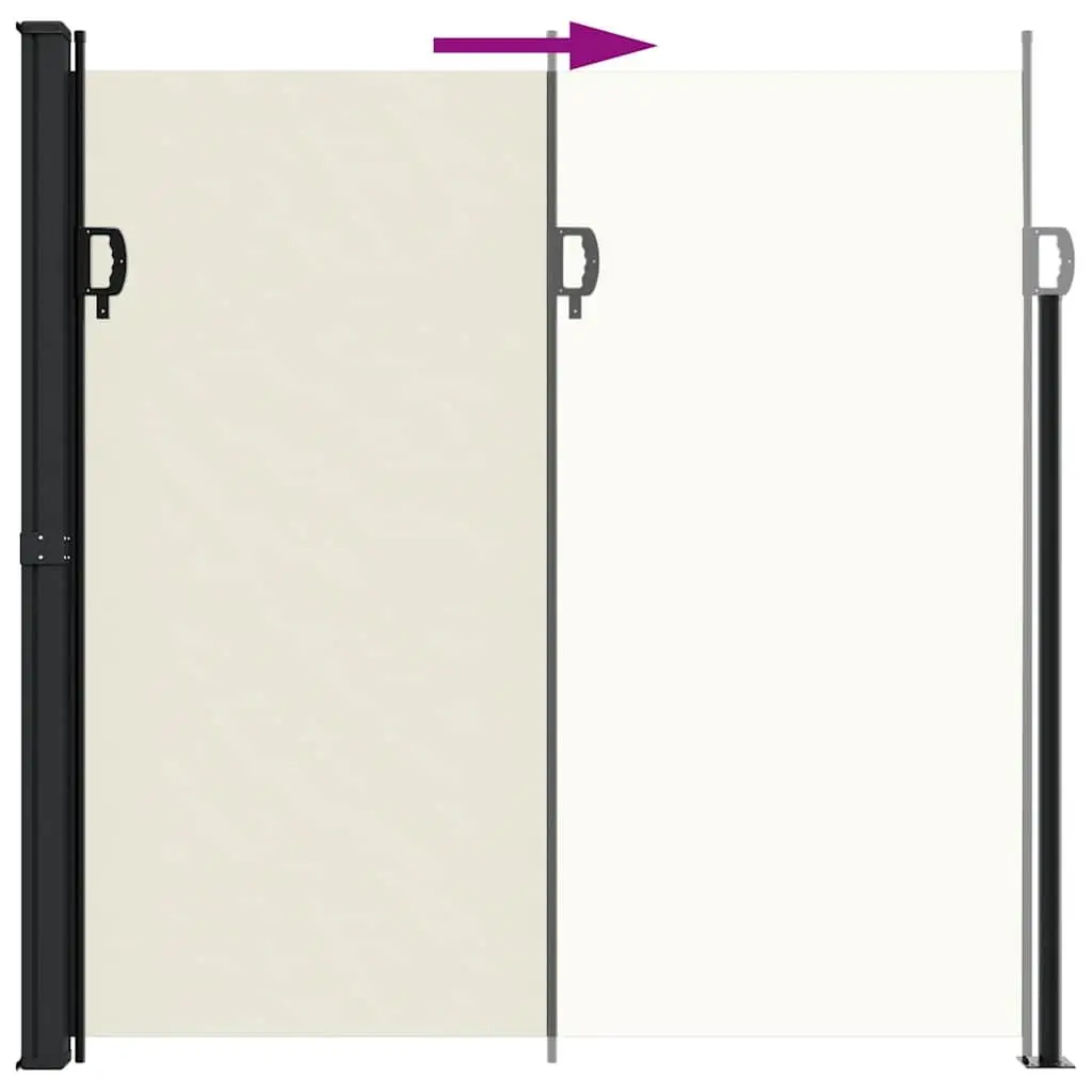 Retractable Side Awning Privacy Screen 200x300cm Cream Garden Patio Balcony