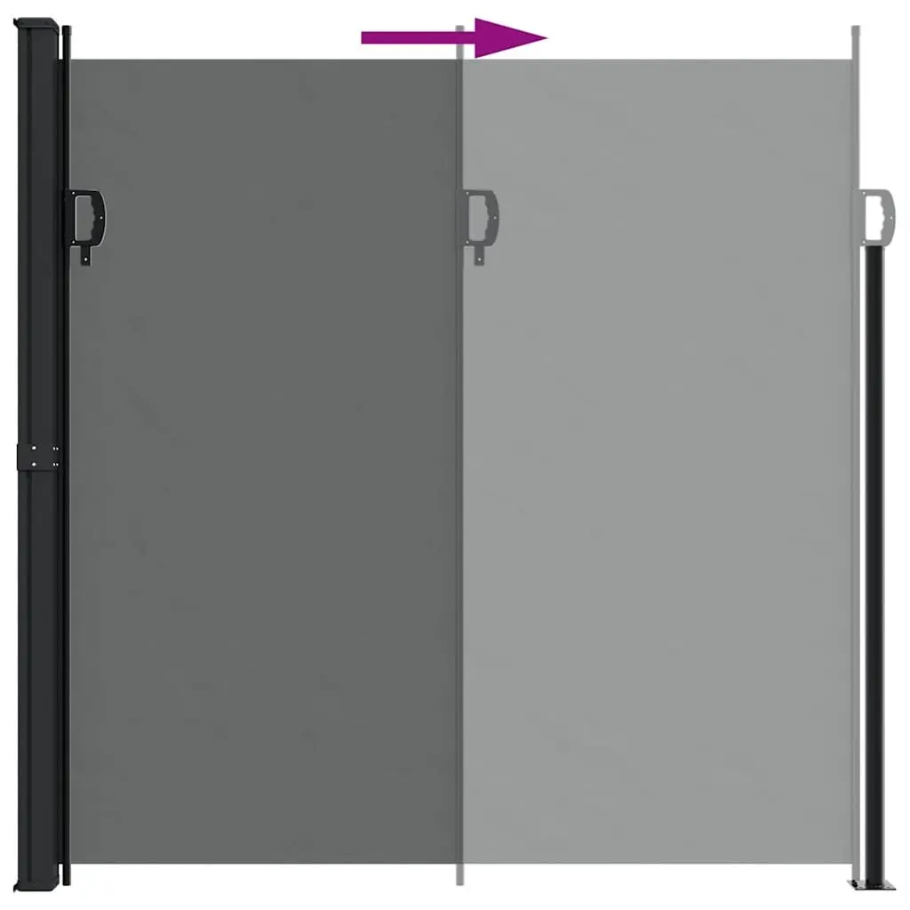 Retractable Side Awning Privacy Screen Outdoor Garden Patio 200 x 300 cm Anthracite