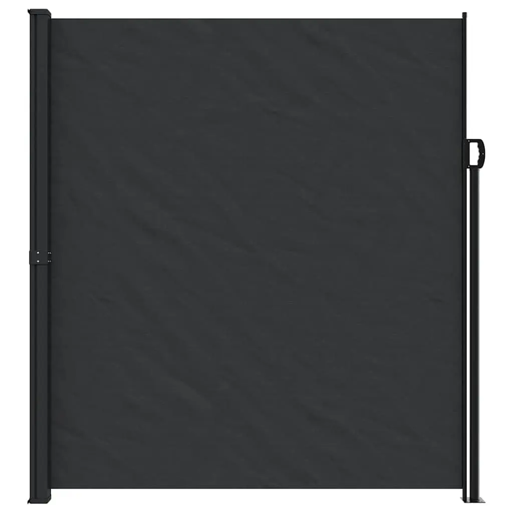 Retractable Side Awning Privacy Screen 220x300 cm Black Garden Patio Balcony