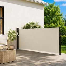 Cream Side Awning: Practical Shade and Privacy Solution