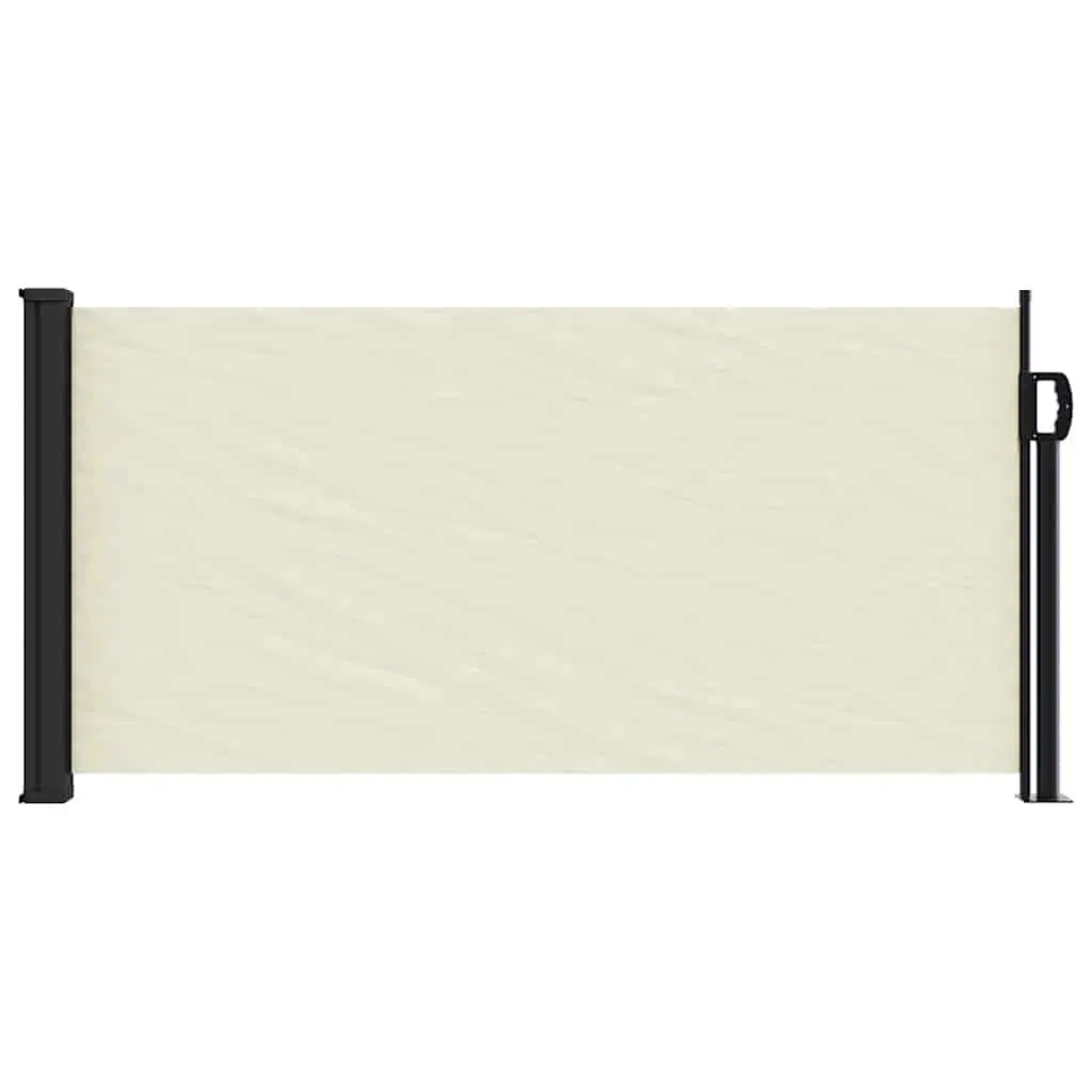 Retractable Side Awning Cream 100x500 cm Outdoor Privacy Screen