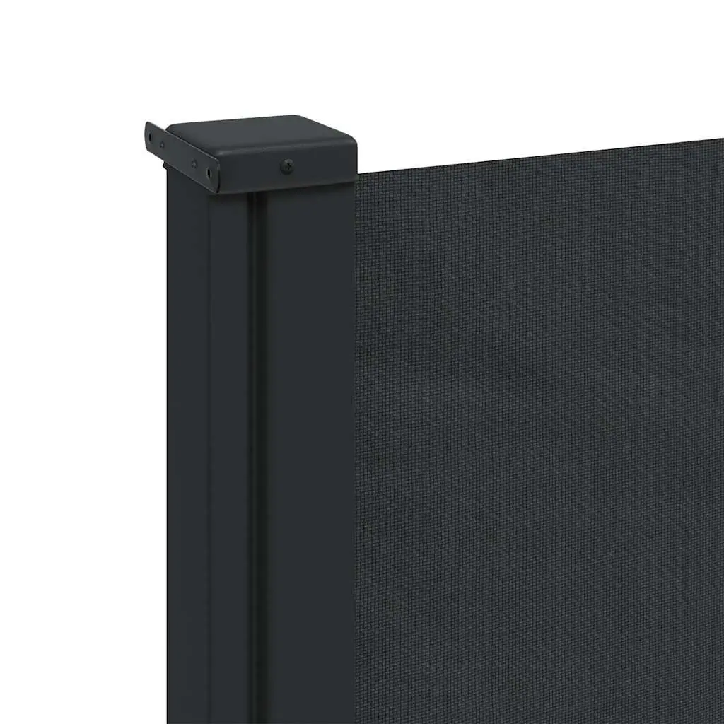Retractable Side Awning Privacy Screen 120x500cm Black Garden Patio Balcony