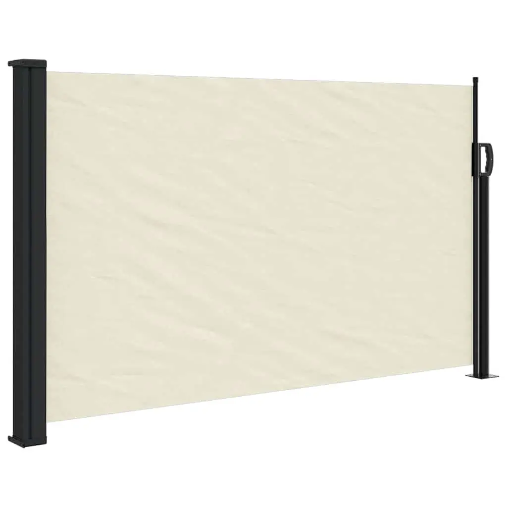Retractable Side Awning Outdoor Privacy Screen 120x500cm Cream