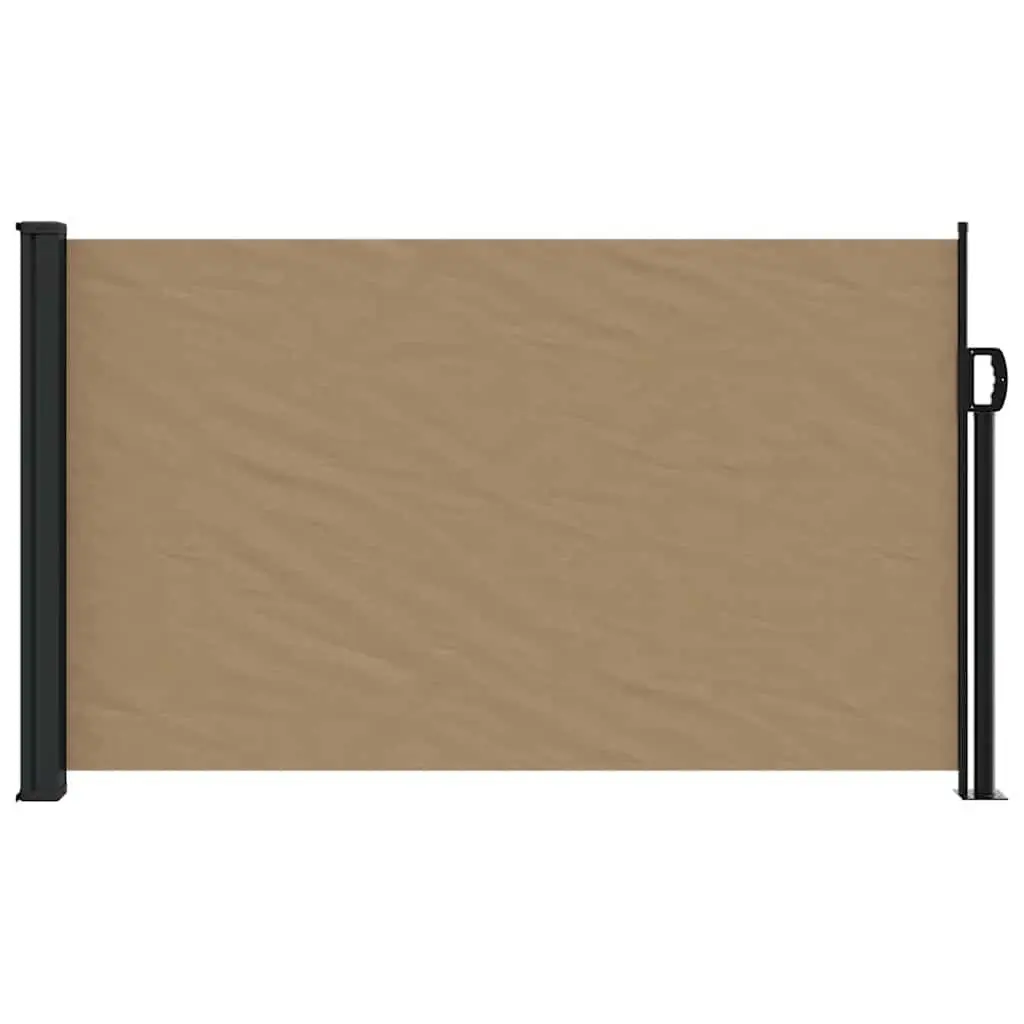 Retractable Side Awning Screen Privacy 120x500 cm Taupe