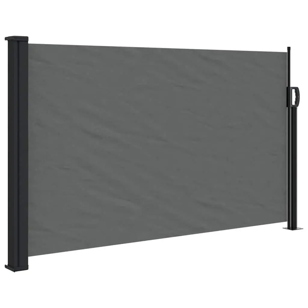 Side Awning Privacy Screen Retractable 120x500cm Anthracite Outdoor Shade for Balcony Patio Garden