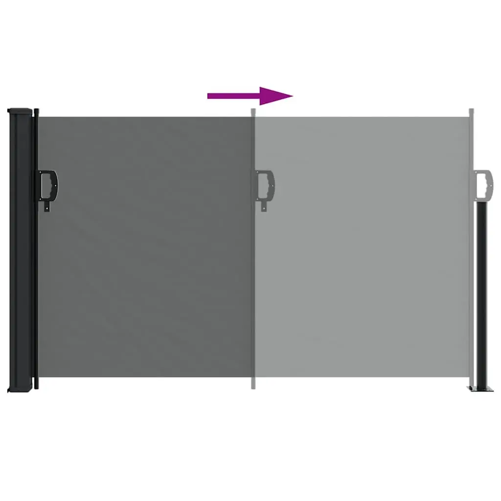 Side Awning Privacy Screen Retractable 120x500cm Anthracite Outdoor Shade for Balcony Patio Garden