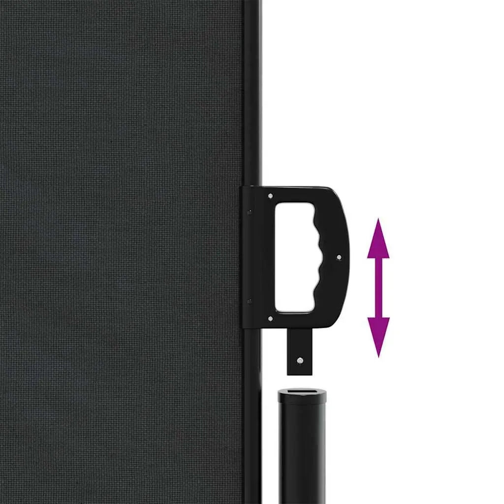 Retractable Awning Privacy Screen Black 160x500cm Outdoor Garden Patio Shade