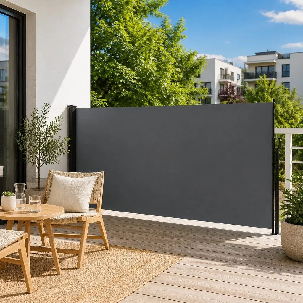 Retractable Side Awning Privacy Screen 160x500cm Anthracite Garden Patio Balcony