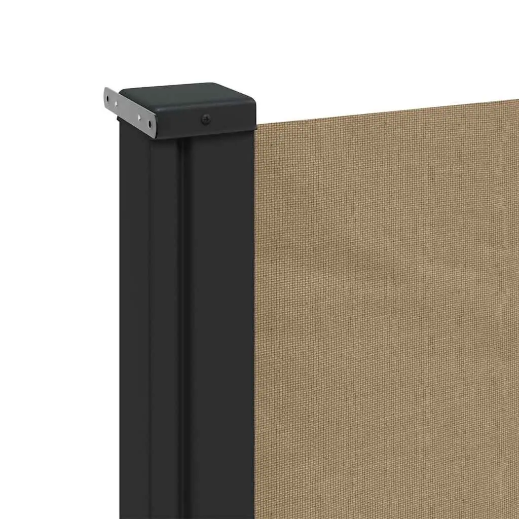 Retractable Side Awning Garden Privacy Screen 200x500cm Taupe