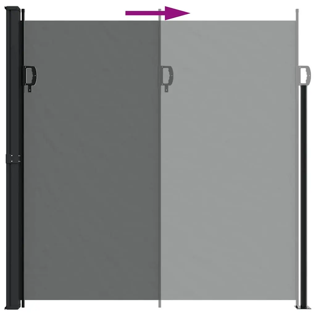 Retractable Side Awning Outdoor Privacy Screen 200x500cm Anthracite