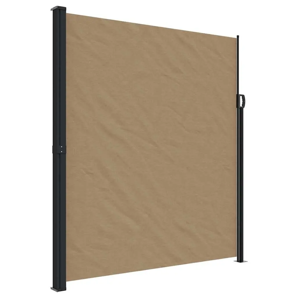 Retractable Side Awning Privacy Shade 220 x 500 cm Taupe
