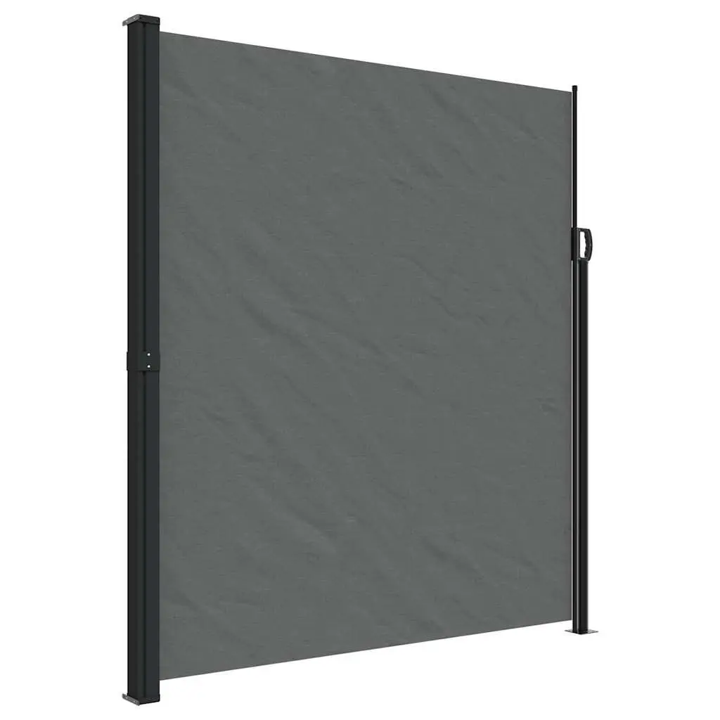 Retractable Side Awning Outdoor Privacy Screen 220 x 500 cm Anthracite