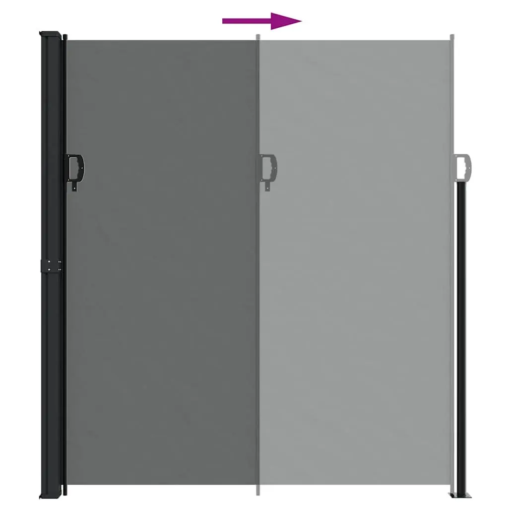 Retractable Side Awning Outdoor Privacy Screen 220 x 500 cm Anthracite