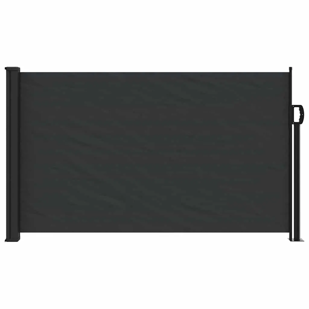 Retractable Side Awning Privacy Screen 120x600cm Black Outdoor Garden Balcony