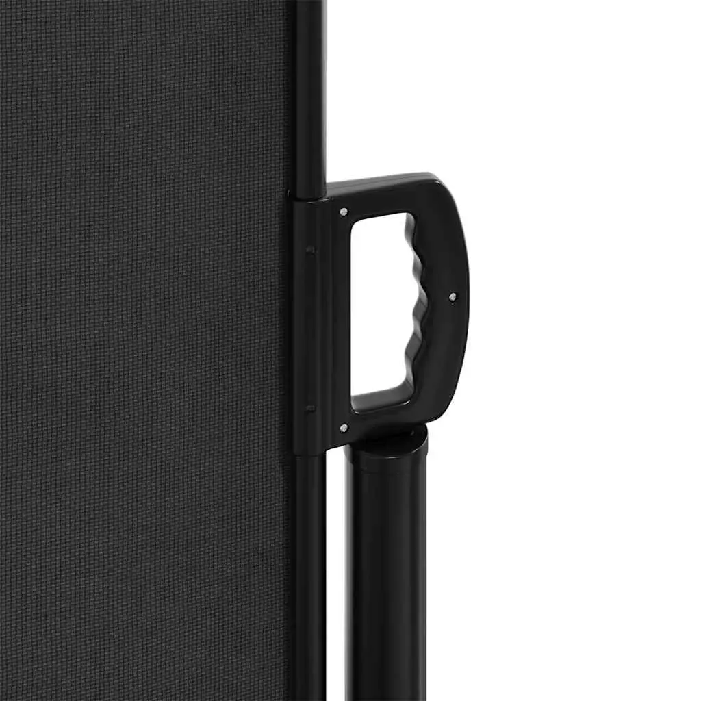 Retractable Side Awning Privacy Screen 140x600 cm Black Outdoor Patio Balcony
