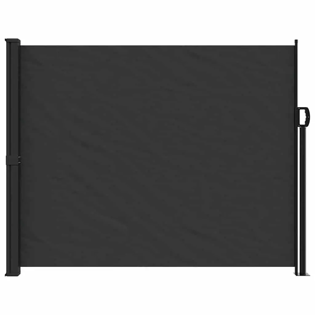 Retractable Side Awning Outdoor Privacy Screen 160x600 cm Black