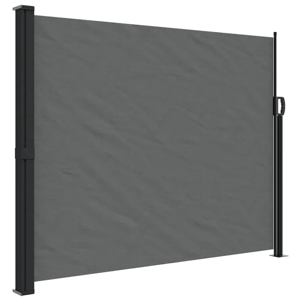 Retractable Side Awning Privacy Screen 160x600cm Anthracite Garden Patio Balcony