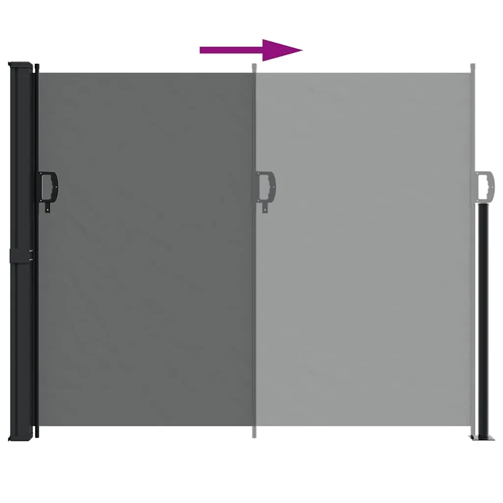Retractable Side Awning Privacy Screen 160x600cm Anthracite Garden Patio Balcony