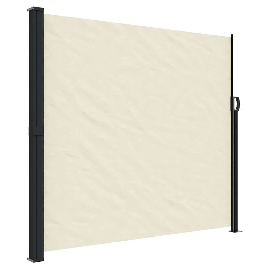 Retractable Side Awning Outdoor Privacy Screen 180x600cm Cream