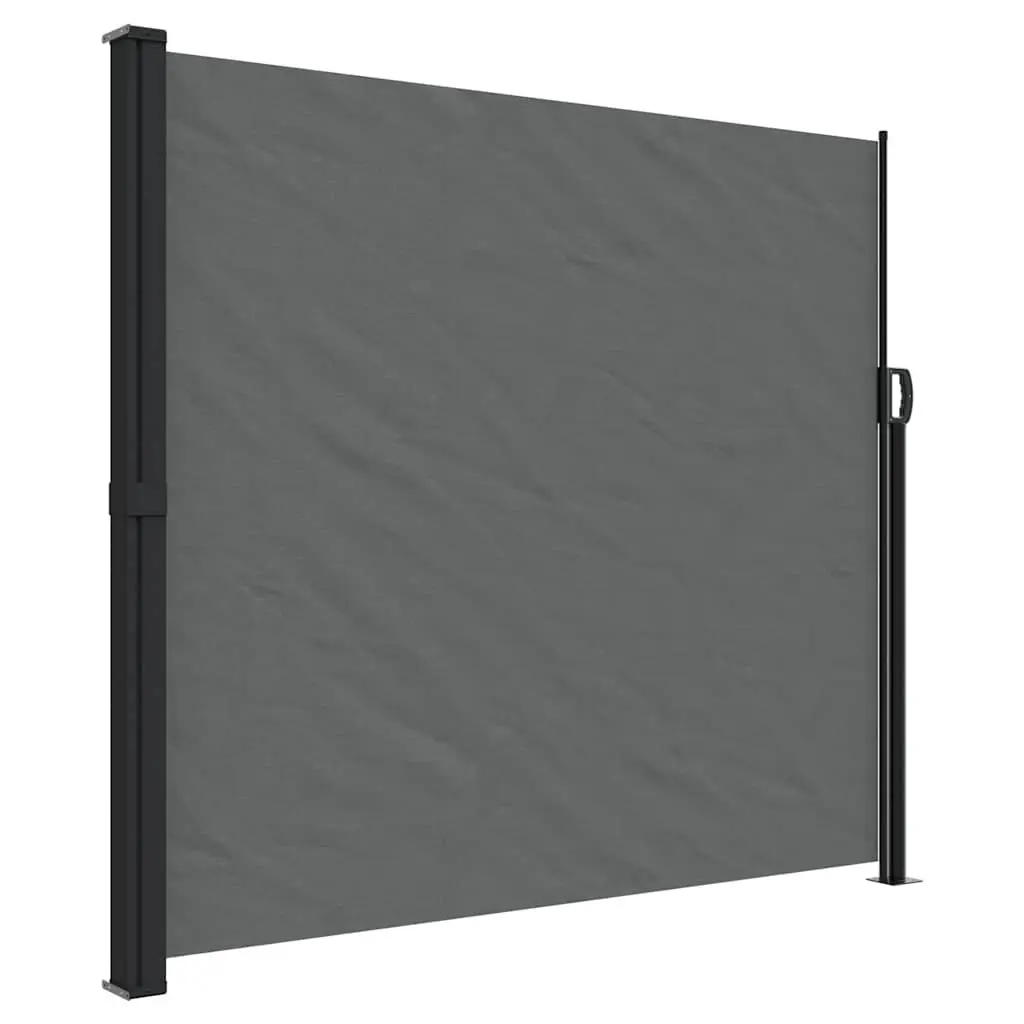 Side Awning Privacy Screen Garden Anthracite 180x600cm Retractable Shade for Patio Balcony