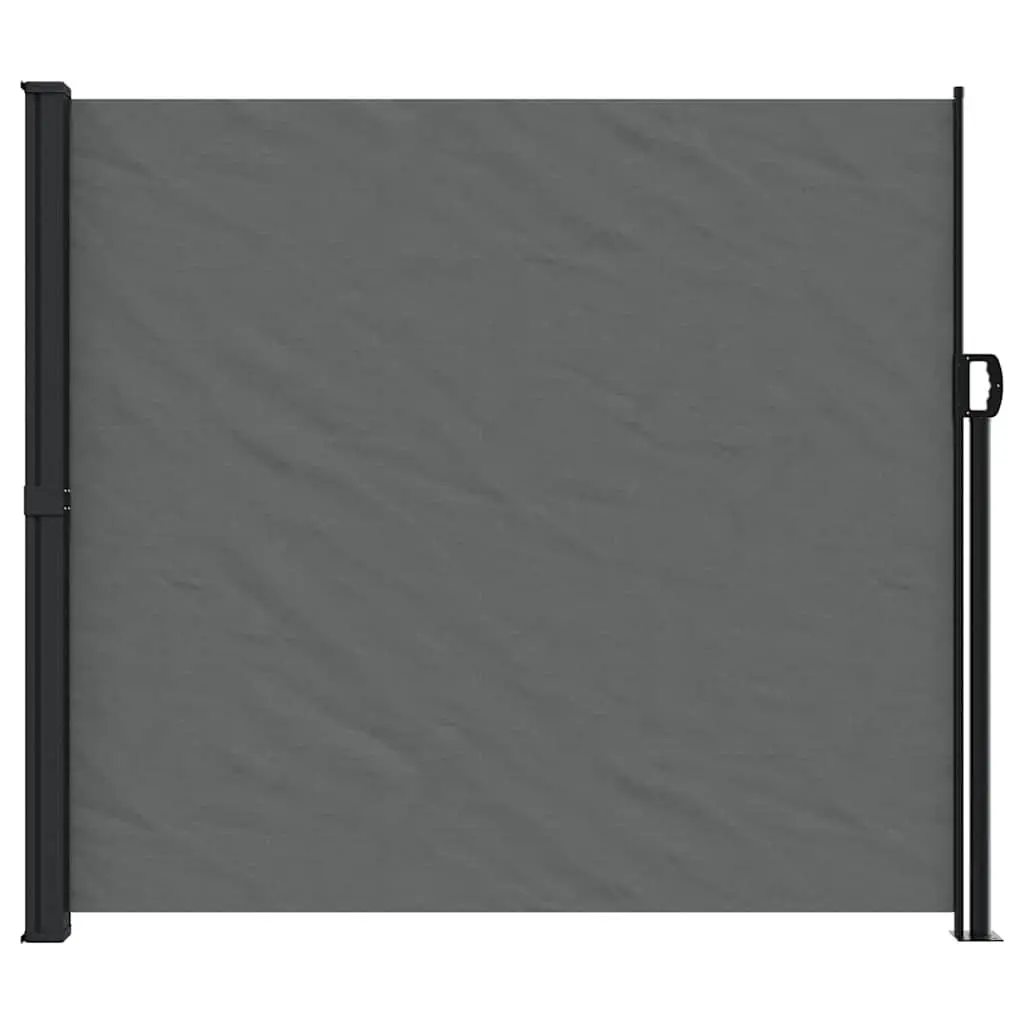 Side Awning Privacy Screen Garden Anthracite 180x600cm Retractable Shade for Patio Balcony
