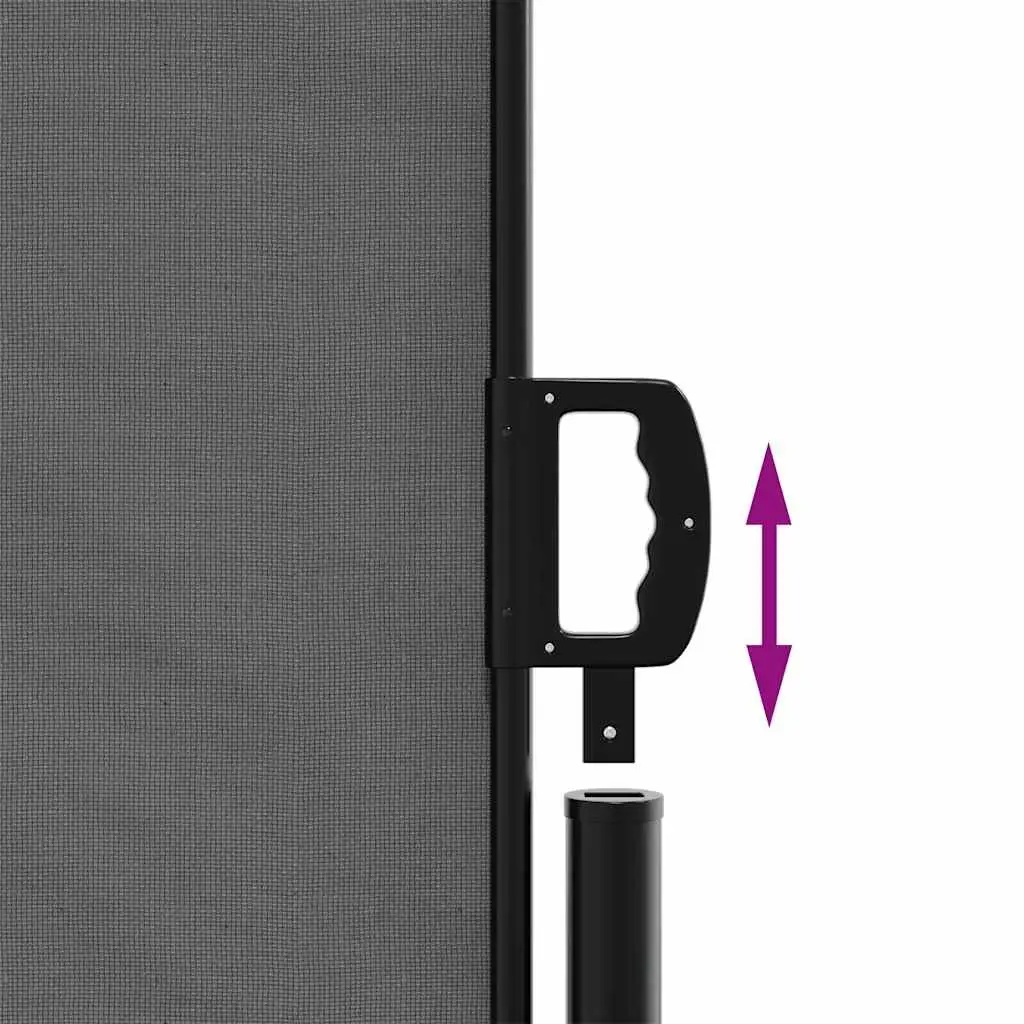Side Awning Privacy Screen Garden Anthracite 180x600cm Retractable Shade for Patio Balcony