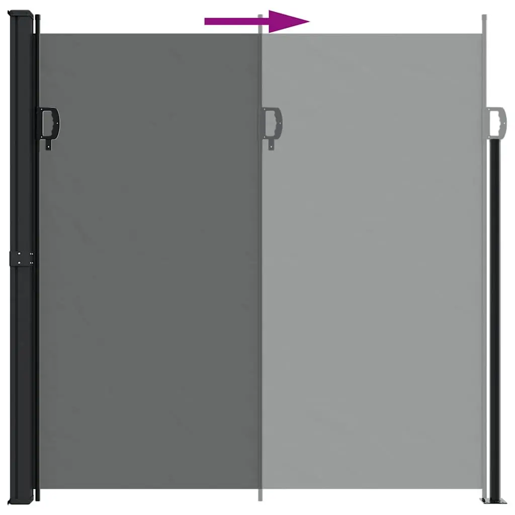 Retractable Side Awning Privacy Screen 200x600cm Anthracite Garden Outdoor Patio