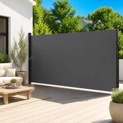 Reliable 220x600cm Retractable Side Awning for Privacy
