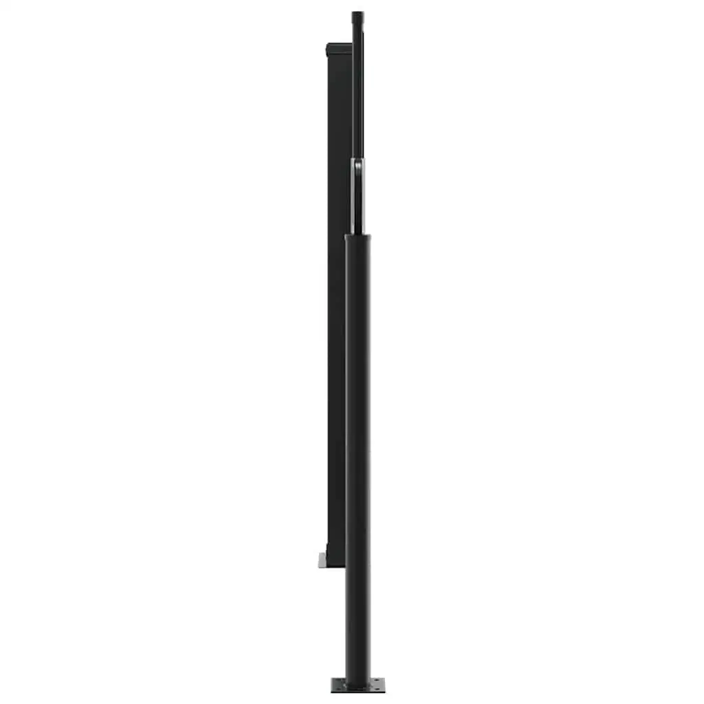 Retractable Side Awning Privacy Screen 100x1000cm Black Garden Patio Balcony