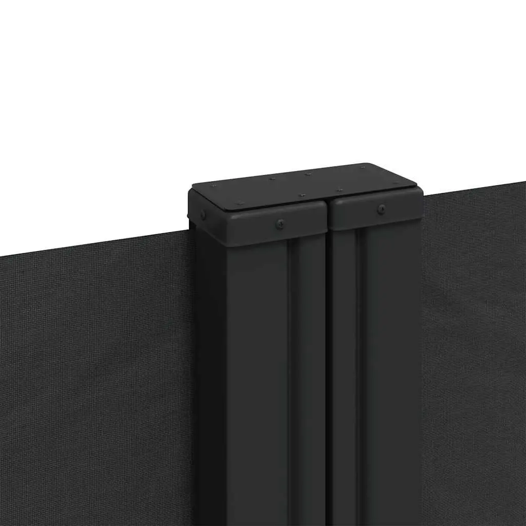 Retractable Side Awning Privacy Screen 100x1000cm Black Garden Patio Balcony