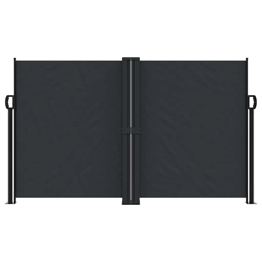 Retractable Side Awning Privacy Screen 140x1000 cm Black Garden Patio Balcony
