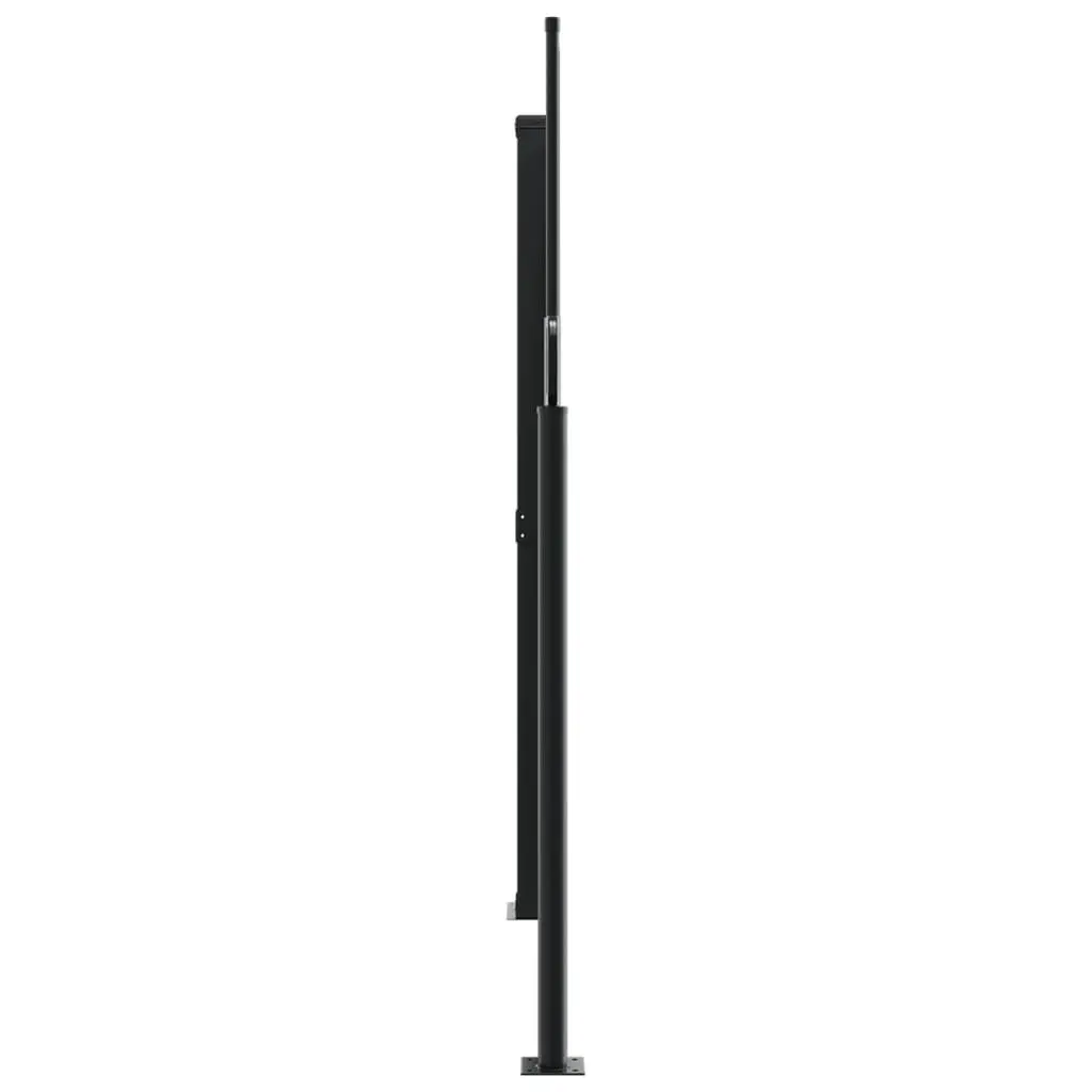 Retractable Side Awning Privacy Screen 160x1000cm Black Garden Patio Balcony